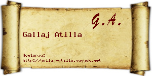 Gallaj Atilla névjegykártya